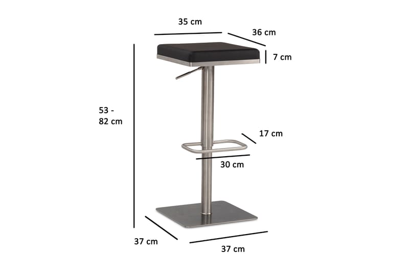 Gungi Barstol 82 cm - Sølv - Møbler - Stole & lænestole - Barstole