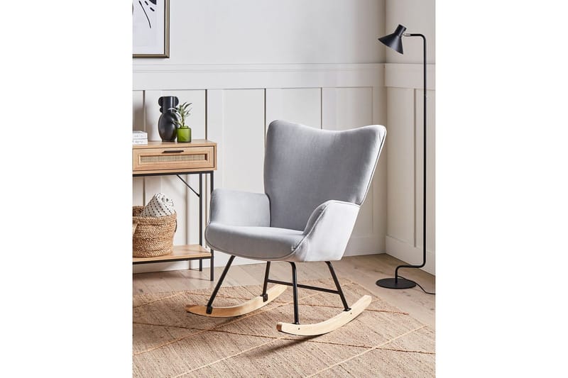 Gyngestol Arset Blå/sort/lyst træ - Blå/sort/lyst træ - Møbler - Stole & lænestole - Lænestole