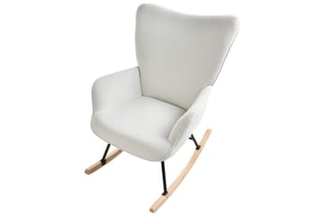 Gyngestol Arset Hvid/sort/lyst træ - Hvid/sort/lyst træ - Møbler - Stole & lænestole - Lænestole