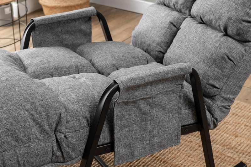 Gyngestol Atelier Del Sofa Lena Single (60 x 60 x 70 cm) Lysegrå - Lysegrå - Møbler - Stole & lænestole - Gyngestol