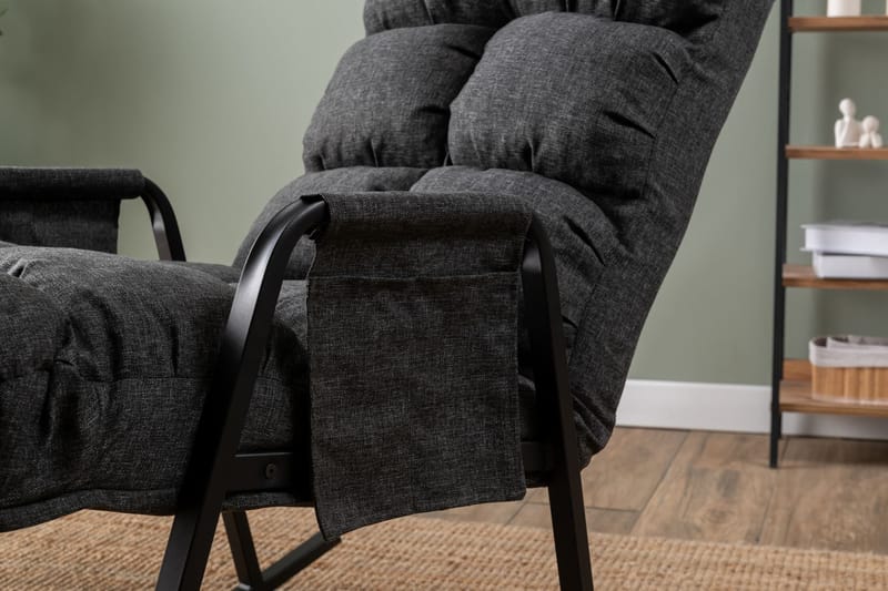 Gyngestol Atelier Del Sofa Lena Single (60 x 60 x 70 cm) Mørkegrå - Mørkegrå - Møbler - Stole & lænestole - Gyngestol