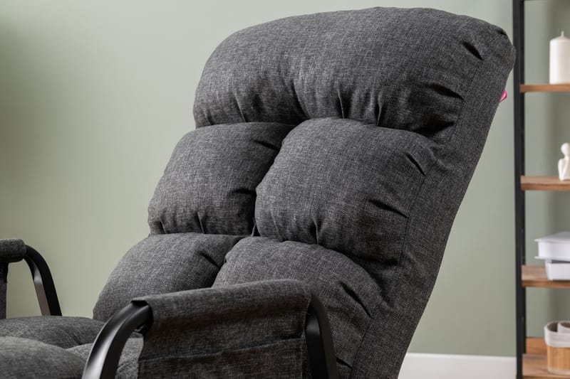 Gyngestol Atelier Del Sofa Lena Single (60 x 60 x 70 cm) Mørkegrå - Mørkegrå - Møbler - Stole & lænestole - Gyngestol