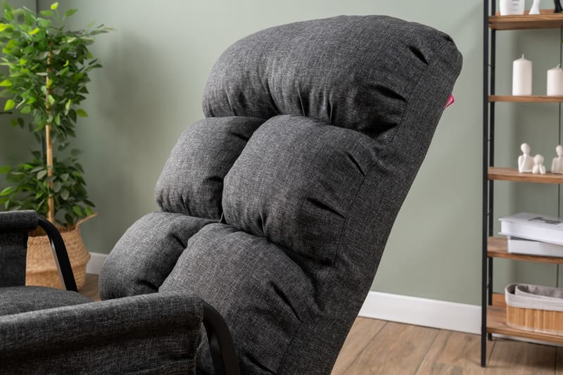 Gyngestol Atelier Del Sofa Lena Single (60 x 60 x 70 cm) Mørkegrå - Mørkegrå - Møbler - Stole & lænestole - Gyngestol