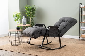 Gyngestol Atelier Del Sofa Lena Single (60 x 60 x 70 cm) Mørkegrå - Mørkegrå - Møbler - Stole & lænestole - Gyngestol