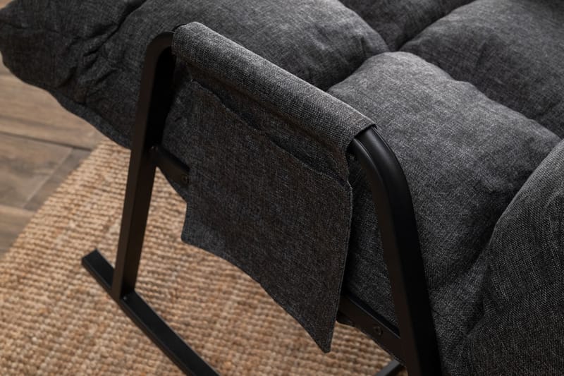 Gyngestol Atelier Del Sofa Lena Single (60 x 60 x 70 cm) Mørkegrå - Mørkegrå - Møbler - Stole & lænestole - Gyngestol