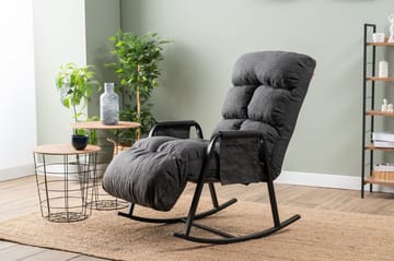 Gyngestol Atelier Del Sofa Lena Single (60 x 60 x 70 cm) Mørkegrå - Mørkegrå - Møbler - Stole & lænestole - Gyngestol