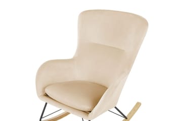 Gyngestol Ellan - Beige, sort, lyst træ - Møbler - Stole & lænestole - Lænestole