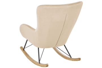 Gyngestol Ellan - Beige, sort, lyst træ - Møbler - Stole & lænestole - Lænestole