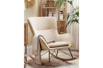 Gyngestol Ellan - Beige, sort, lyst træ - Møbler - Stole & lænestole - Lænestole