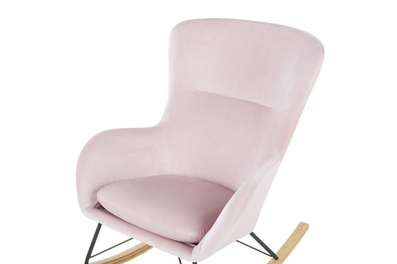 Gyngestol Ellan - Rosa, sort, lyst træ - Møbler - Stole & lænestole - Lænestole