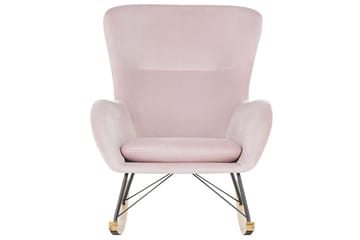 Gyngestol Ellan - Rosa, sort, lyst træ - Møbler - Stole & lænestole - Lænestole