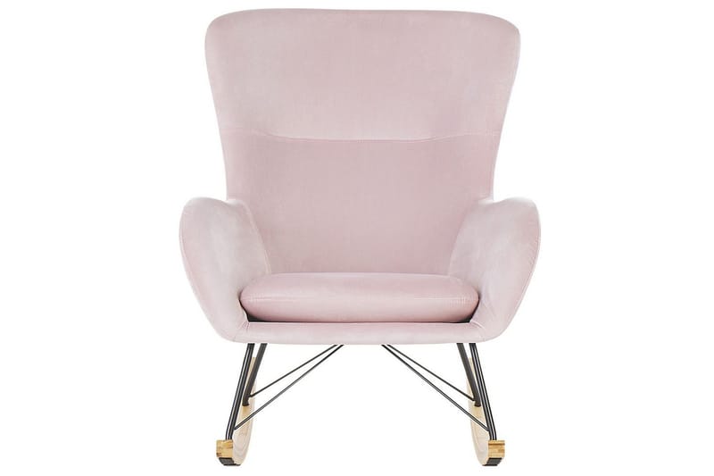 Gyngestol Ellan - Rosa, sort, lyst træ - Møbler - Stole & lænestole - Lænestole