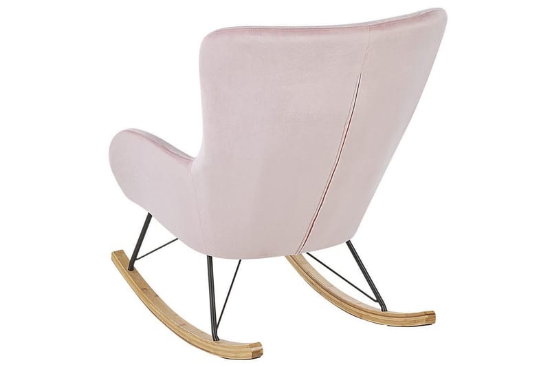 Gyngestol Ellan - Rosa, sort, lyst træ - Møbler - Stole & lænestole - Lænestole