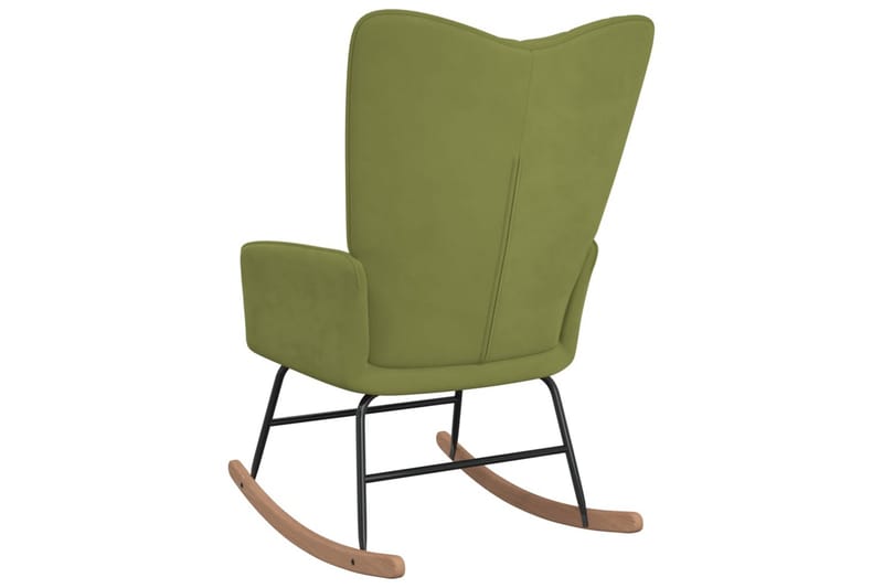 gyngestol fløjl lysegrøn - Grøn - Spisebordsstole & køkkenstole - Armstole