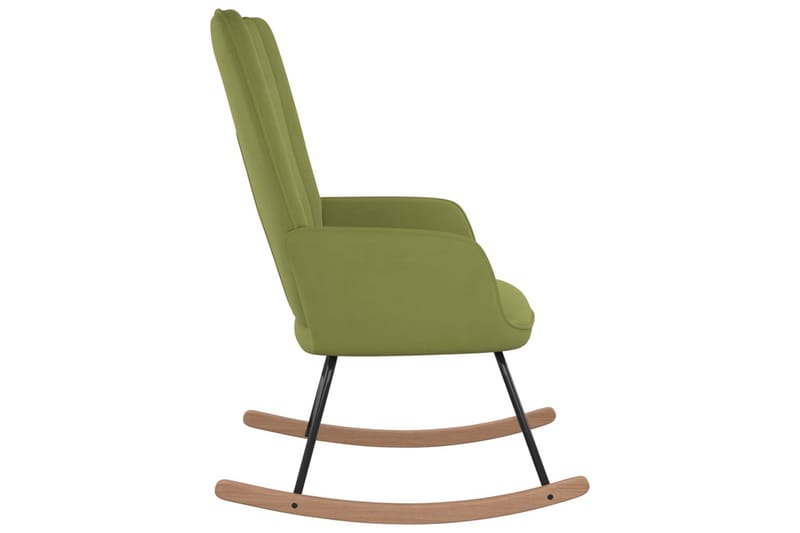 gyngestol fløjl lysegrøn - Grøn - Spisebordsstole & køkkenstole - Armstole
