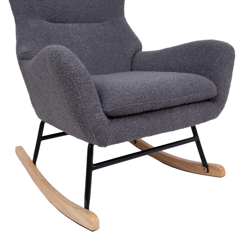 Gyngestol HOME4YOU Romy Grå - Grå - Møbler - Stole & lænestole - Gyngestol