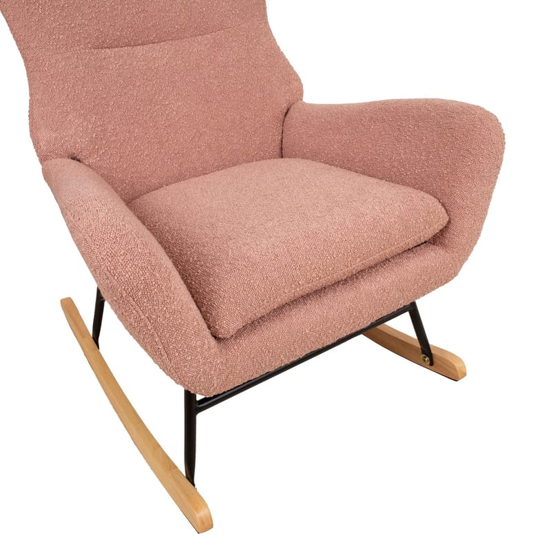 Gyngestol HOME4YOU Romy Pink - Pink - Møbler - Stole & lænestole - Gyngestol