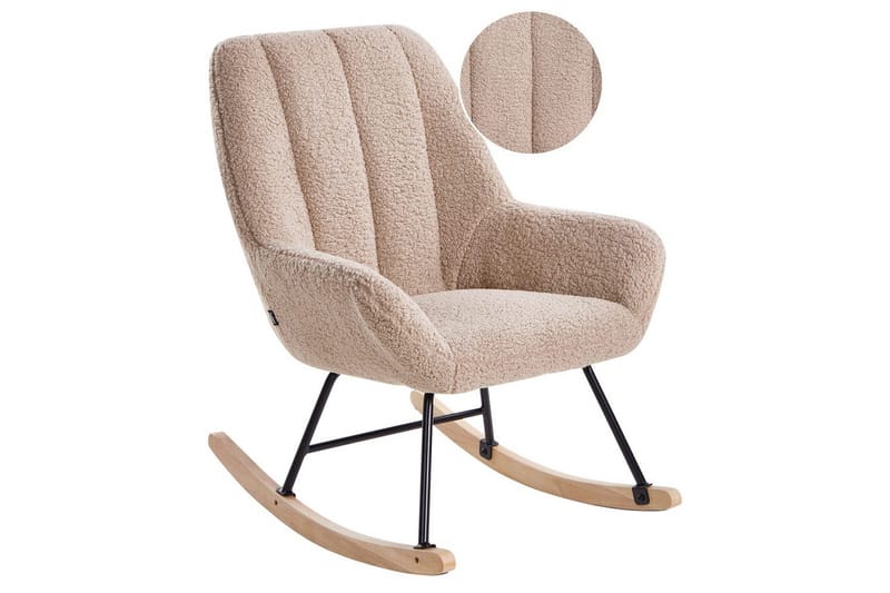 Gyngestol Kinno - Beige, sort, brun - Møbler - Stole & lænestole - Lænestole