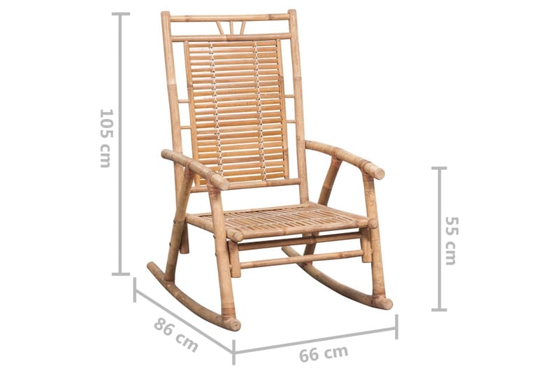 Gyngestol Med Hynde Bambus - Brun - Gyngestol