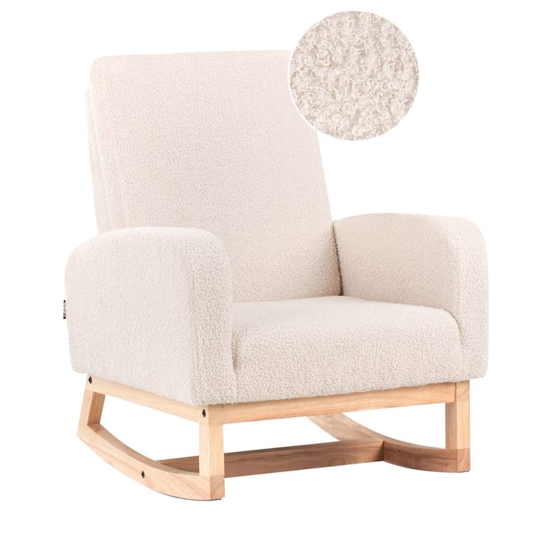 Gyngestol Norby, Beige, lyst træ