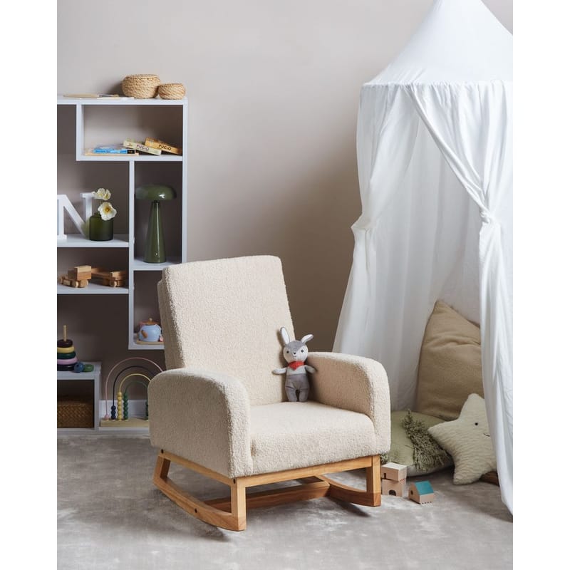 Gyngestol Norby - Beige, lyst træ - Møbler - Stole & lænestole - Gyngestol