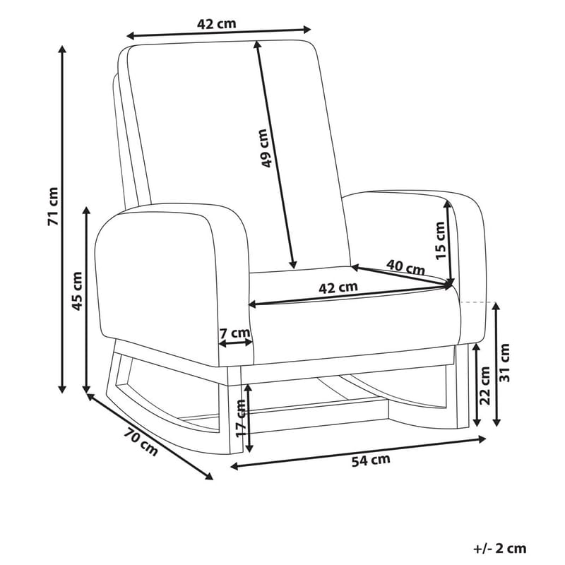 Gyngestol Norby - Beige, lyst træ - Møbler - Stole & lænestole - Gyngestol