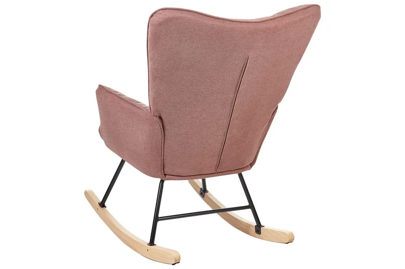 Gyngestol Oulu - Rosa, sort, lyst træ, Rosa, Sort, Lys Træ - Møbler - Stole & lænestole - Lænestole
