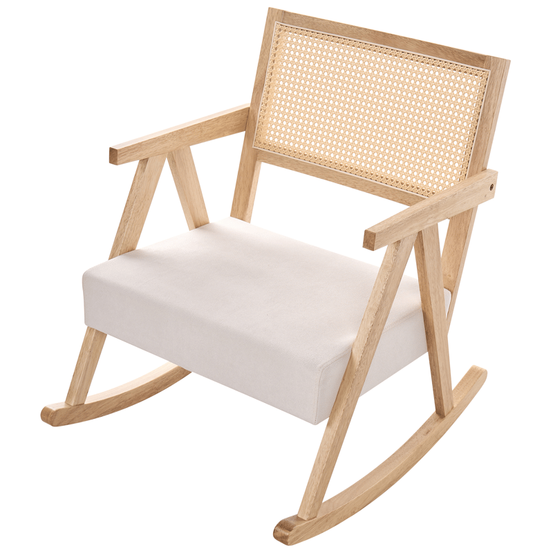 Gyngestol Rya - Lysebrun, Lys beige - Møbler - Stole & lænestole - Gyngestol