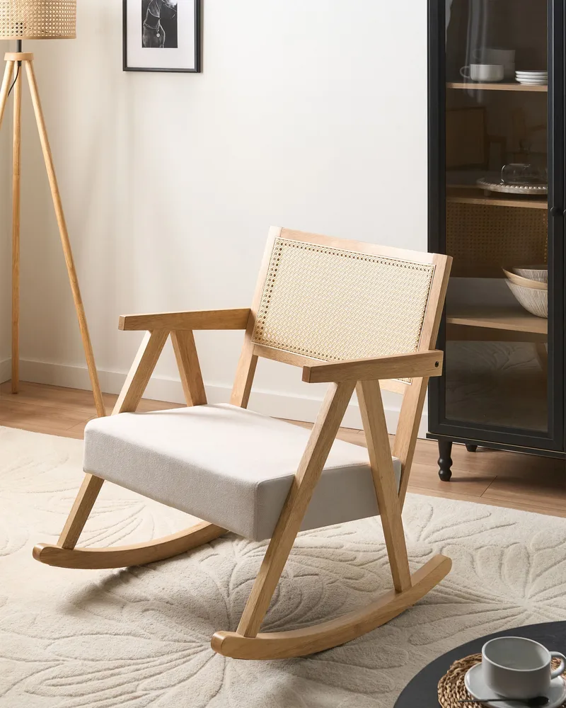 Gyngestol Rya - Lysebrun, Lys beige - Møbler - Stole & lænestole - Gyngestol