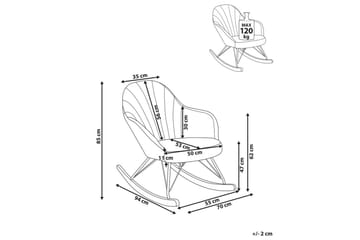 Gyngestol Skale - Hvid, sort, brun - Møbler - Stole & lænestole - Lænestole