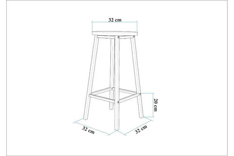 Heran Barstol 62 cm - Sort - Møbler - Stole & lænestole - Barstole