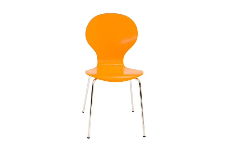 Ikeda Spisebordsstol - Orange/Krom - Spisebordsstole & køkkenstole