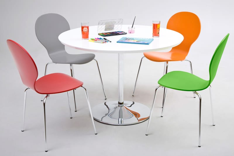 Ikeda Spisebordsstol - Orange/Krom - Spisebordsstole & køkkenstole