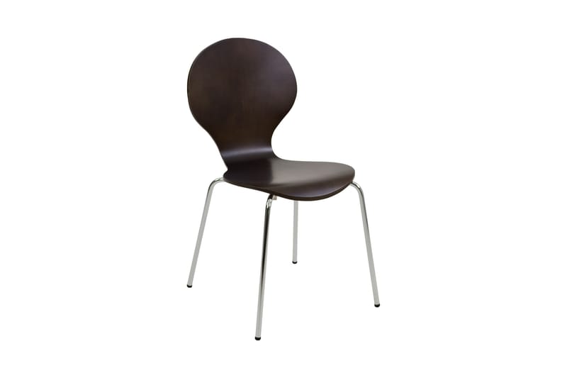 Ikeda Spisebordsstol - Valnød/Krom - Spisebordsstole & køkkenstole