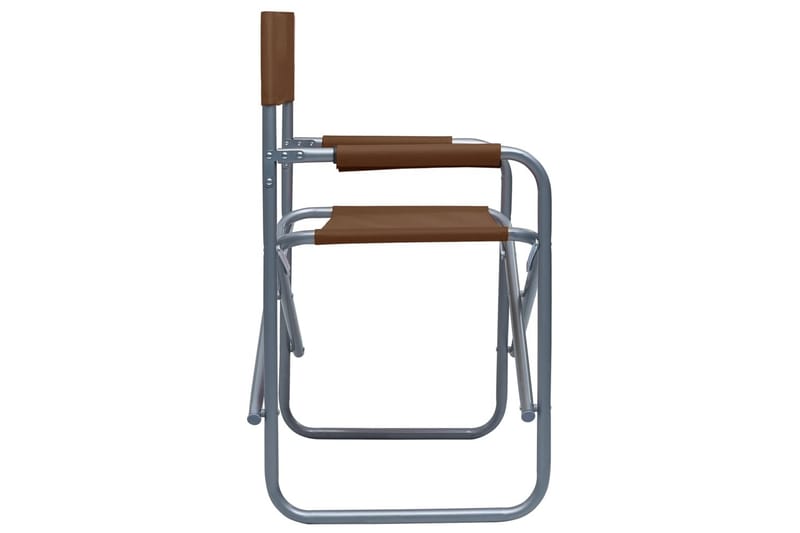 Instruktørstole 2 Stk. Stål Brun - Brun - Møbler - Stole & lænestole