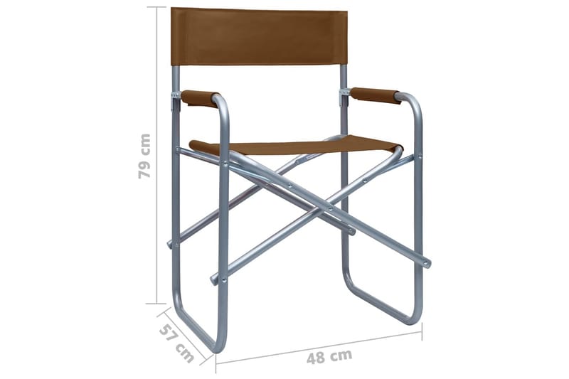 Instruktørstole 2 Stk. Stål Brun - Brun - Møbler - Stole & lænestole