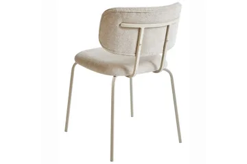 Irins Spisebordsstol i Stof med Metalben - Beige - Møbler - Stole & lænestole - Spisebordsstole & køkkenstole