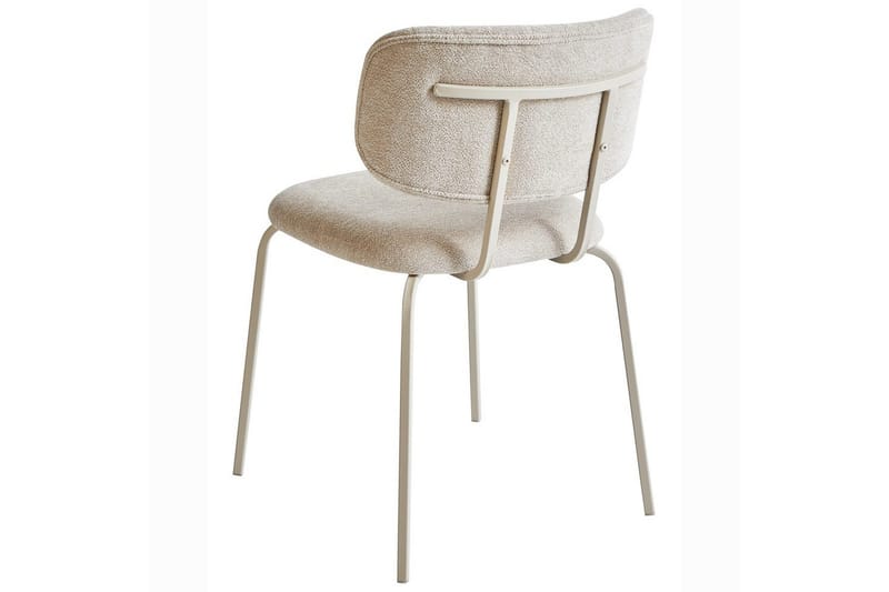 Irins Spisebordsstol i Stof med Metalben - Beige - Møbler - Stole & lænestole - Spisebordsstole & køkkenstole