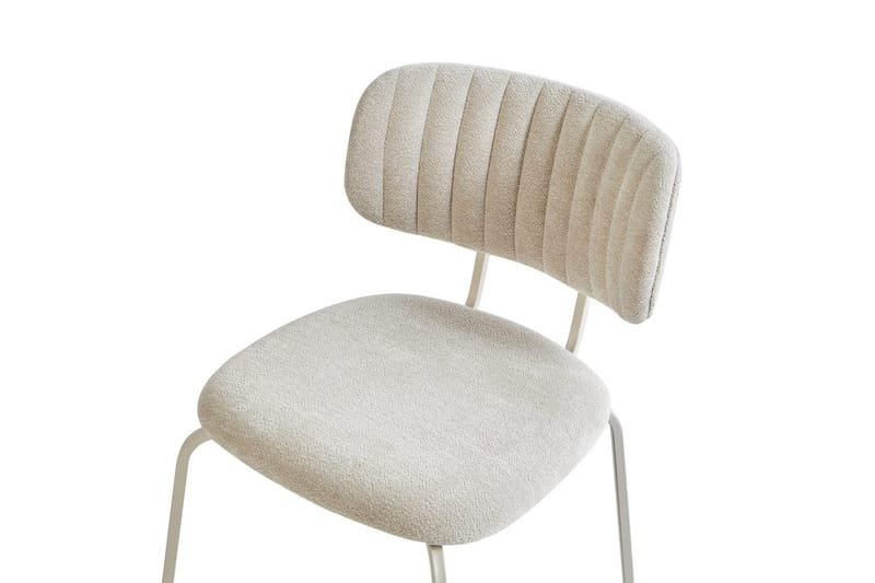 Irins Spisebordsstol i Stof med Metalben - Beige - Møbler - Stole & lænestole - Spisebordsstole & køkkenstole