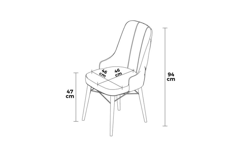 Jandela Spisestol - Sort/Cremevhid - Møbler - Stole & lænestole - Spisebordsstole & køkkenstole