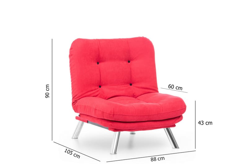 Janiece lænestol - Rød - Lænestole