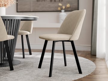 Jarlen spisebordsstol - beige og sort - Møbler - Stole & lænestole - Spisebordsstole & køkkenstole