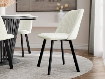 Jarlen spisebordsstol - råhvid og sort - Møbler - Stole & lænestole - Spisebordsstole & køkkenstole