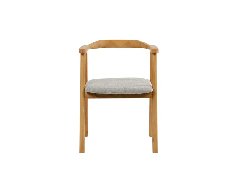 Jolie spisestol i træ med stofsæde - Eg/Beige - Møbler - Stole & lænestole - Spisebordsstole & køkkenstole