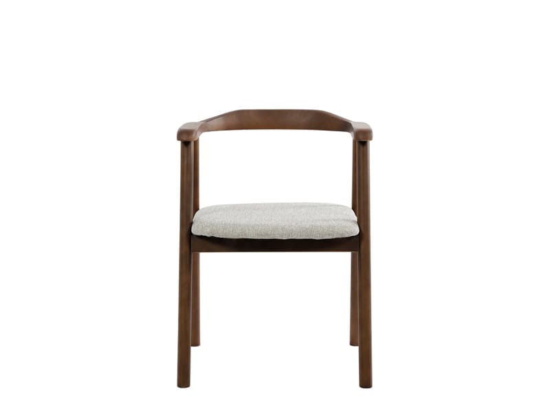 Jolie spisestol i træ med stofsæde - Valnød/Beige - Møbler - Stole & lænestole - Spisebordsstole & køkkenstole