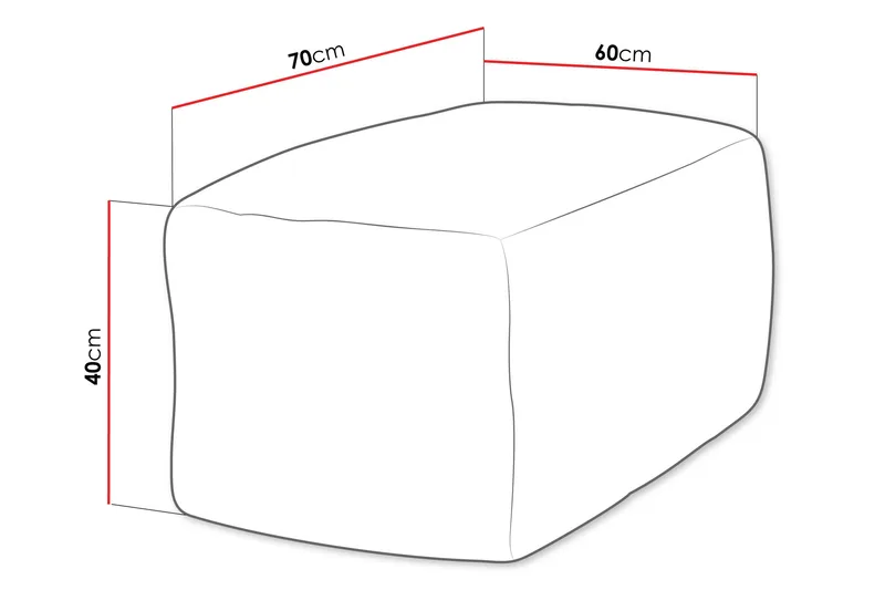 Katheryn Sækkestol 70 cm - Beige - Møbler - Stole & lænestole - Sækkestol
