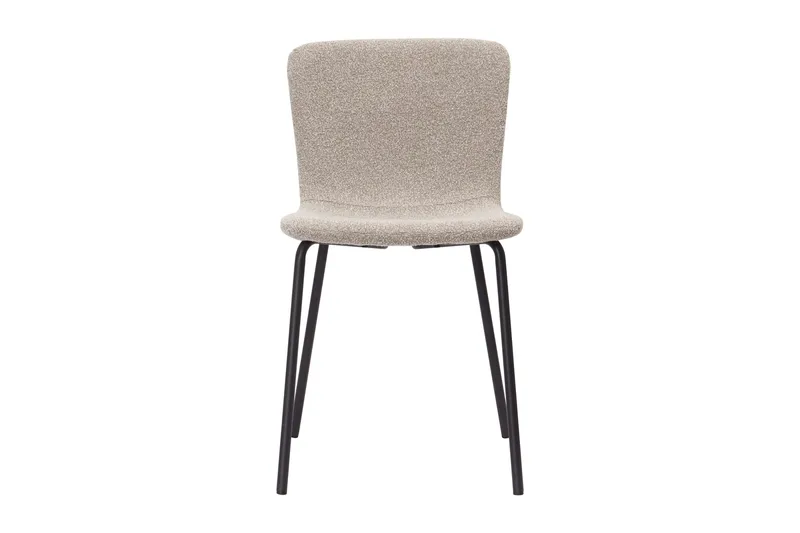 Katy Spisestol - Greige bouclé / Metalben sort - Møbler - Stole & lænestole - Spisebordsstole & køkkenstole