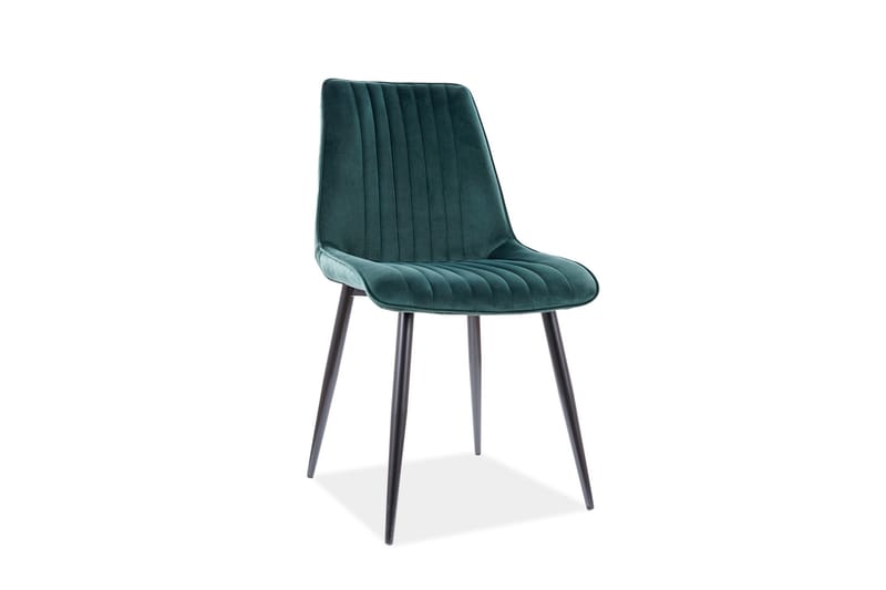 Kims Spisebordsstol - Velour/Grøn/Sort - Spisebordsstole & køkkenstole