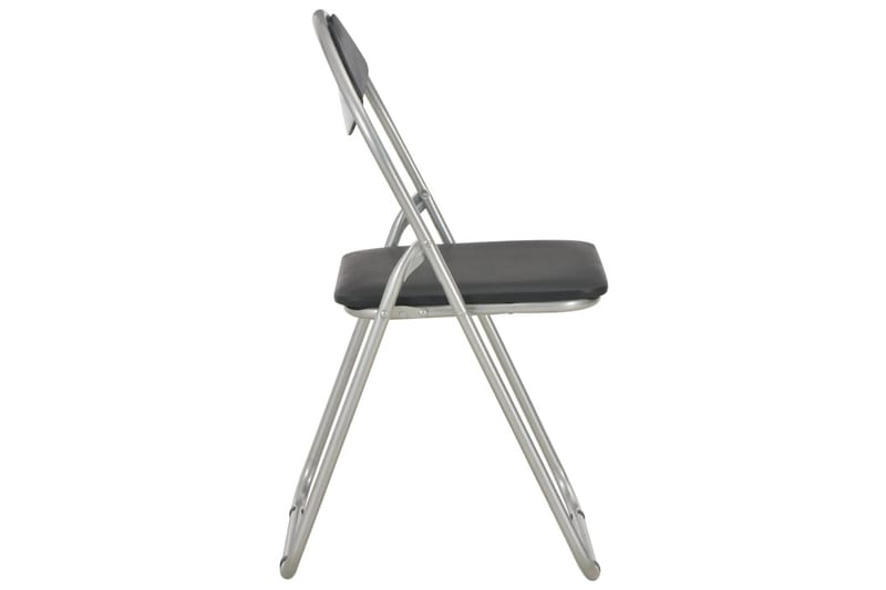 Sammenklappelige Spisebordsstole 4 Stk. Sort Kunstlæder - Klapstole & stabelstole