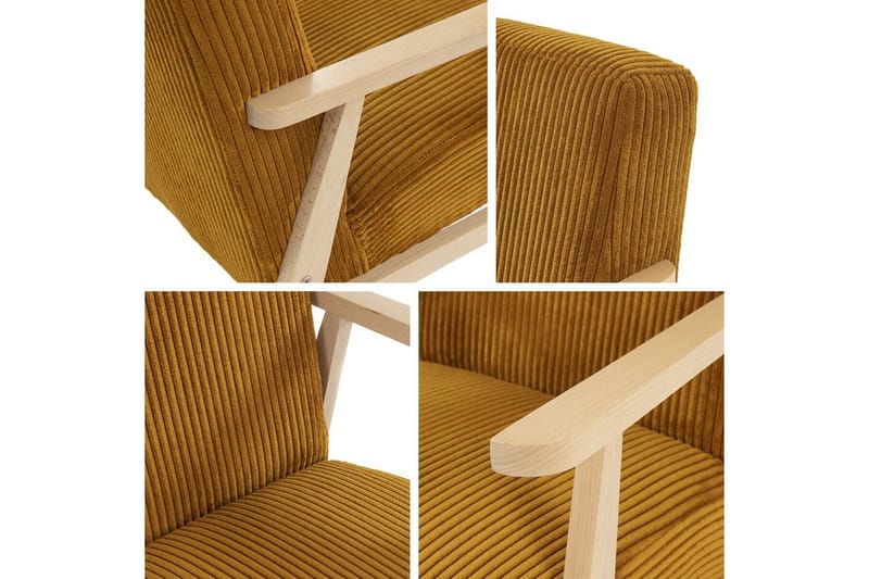 Knocklong Fåtölj - Beige/Træ - Lænestole